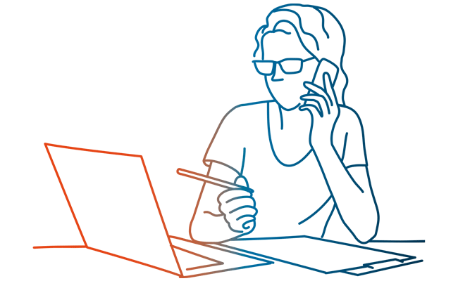 donna al computer