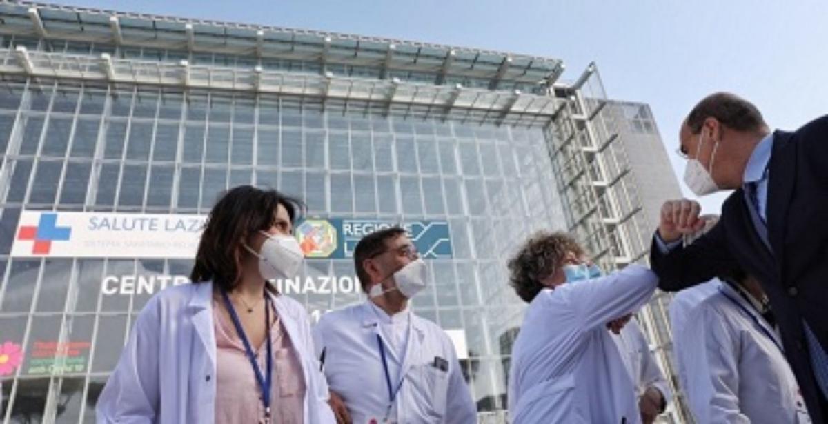 Inaugurazione centro vaccini anti covid La Nuvola