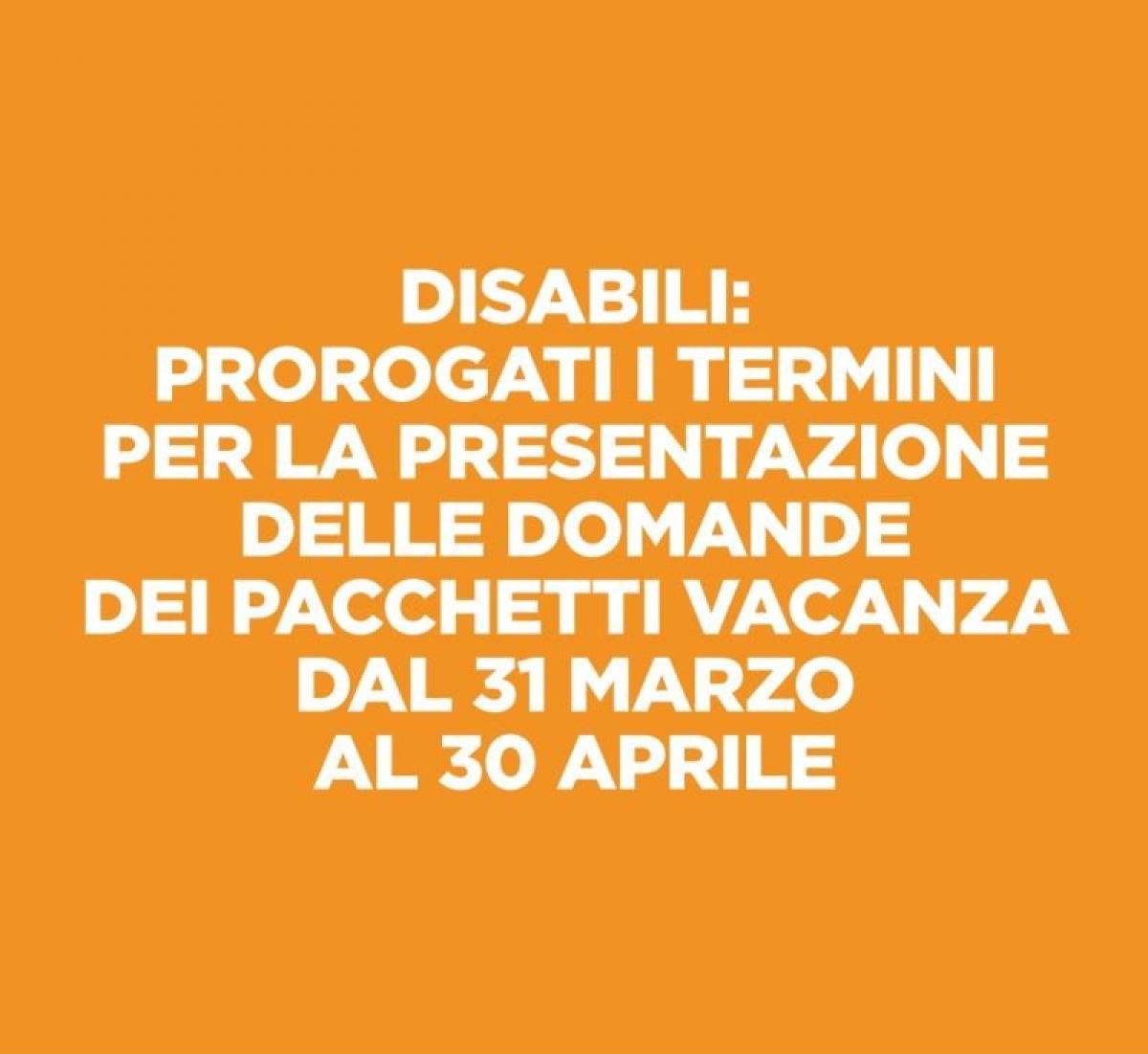 Pacchetti estivi persone disabili 