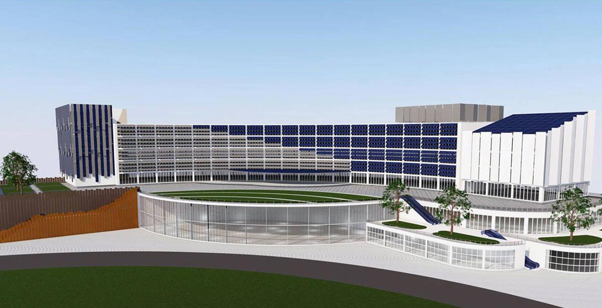 Prospetto Nuovo ospedale Metropolitano Tiburtino