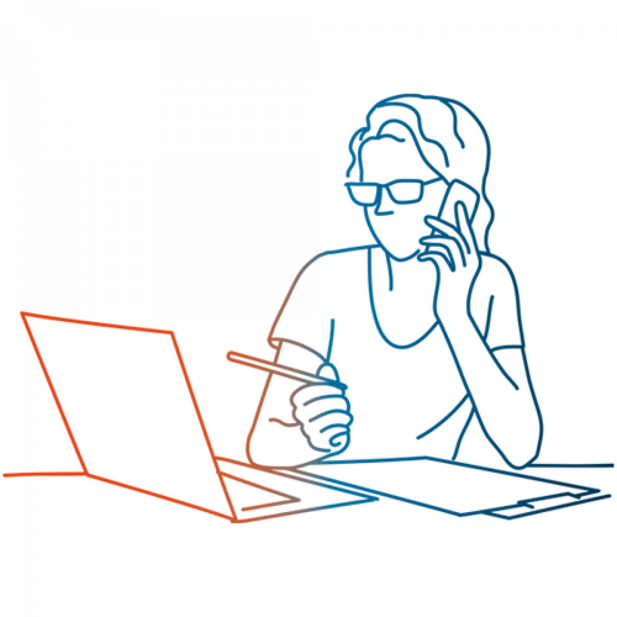 donna al computer