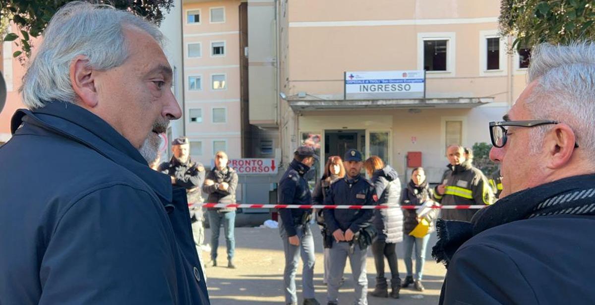 il Presidente Roca in visita all'ospedale di Tivoli